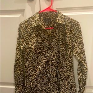 Jcrew animal print button up